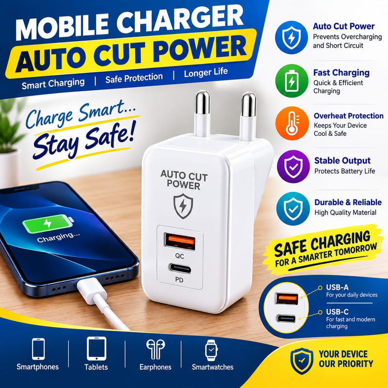 Smart Auto-Cut Fast Charger